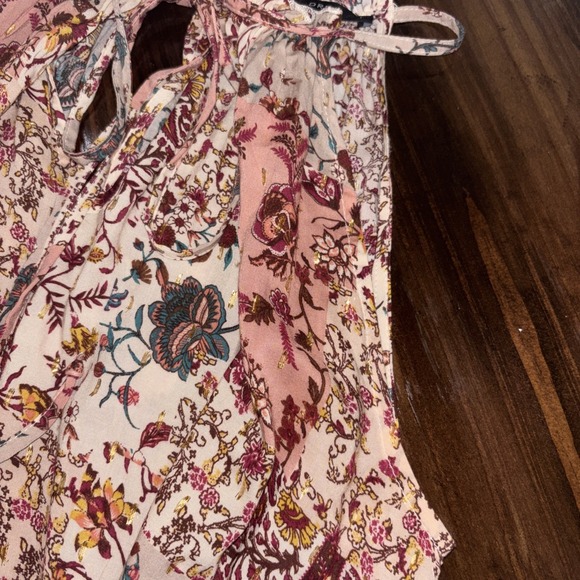 Anthropologie Drew Naomi Maxi Dress Med Tiered Patchwork Boho Beach Easter - Picture 4 of 6